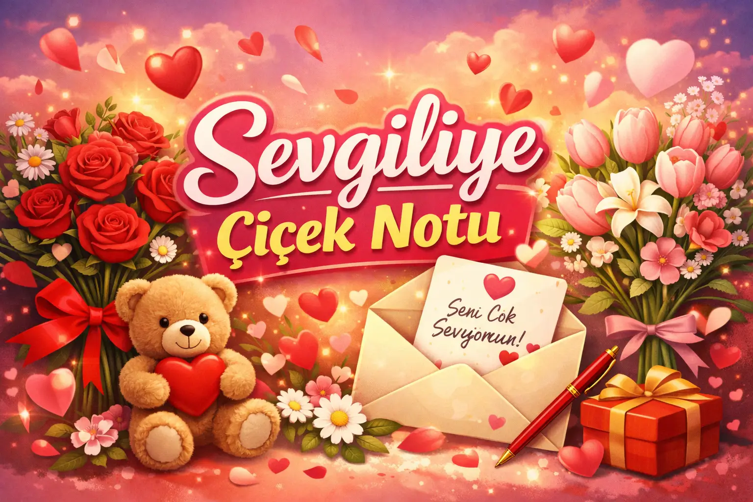 Sevgiliye Çiçek Notu - 14 Şubat Sevgililer Günü Çiçek Notları Kısa